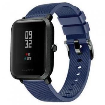 Correa Universal de Goma Color Marino 20mm Compatible con Amazfit Bip/GTS/Bip Lite/Huawei/Samsung/Cool Oslo