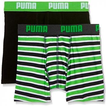 Puma Basic Boxer Printed Stripe 2P, Bóxer para Niños, Verde