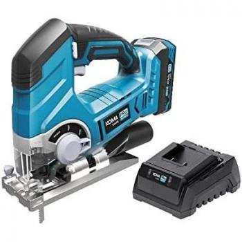 Sierra Caladora Inalámbrica 20V Koma Tools Pro Series con Batería de 2.0Ah y Cargador, Maletín Incluido, Modelo 08772, Tamaño 23x21
