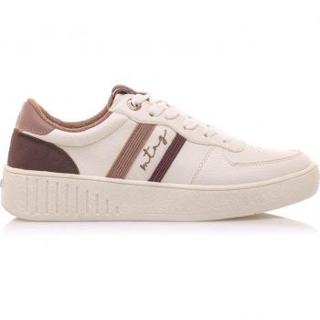 Zapatillas deportivas Mustang Delta blancas con cierre de cordones y puntera redonda
