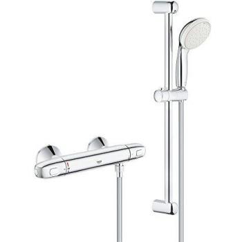 Grohe Grohtherm 1000 - Conjunto de ducha con termostato de ducha 1/2, color cromo