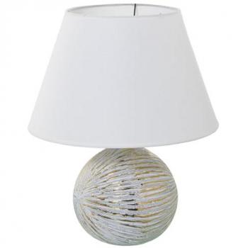 Lámpara de mesa Alexandra House Living Blanco Dorado Cerámica 40 W 35 x 43 x 35 cm