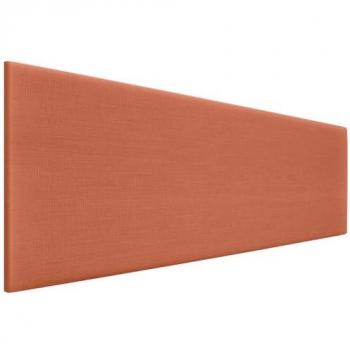 Cabecero de Lino Natural Tapizado 145x50cm para Cama Dormitorio Moderno (Naranja)