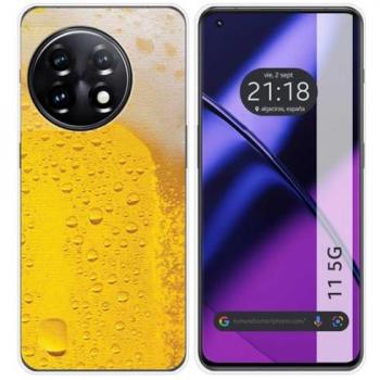 Funda de Silicona para Oneplus 11 5G con Diseño de Cerveza y Dibujos