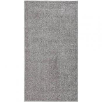 Alfombra de Pelo Corto Gris 80x150 cm