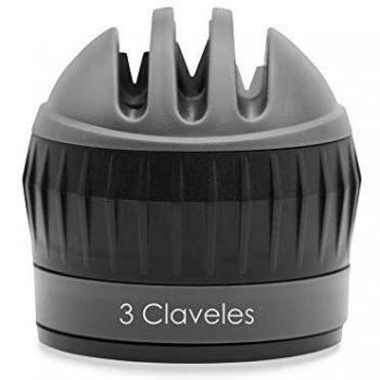 3 Claveles - Afilador de Cuchillos con Ventosa, 3 Fases - 6 cm