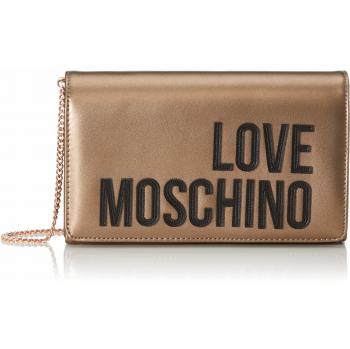 Love Moschino - Borsa Metallic Nappa Pu, Carteras de mano Mujer, Marrón