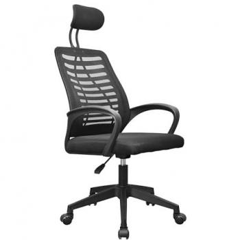 Silla Gaming Ergonómica Mars Gaming MGC-ERGOB, Malla Transpirable, Reposacabezas Ajustable, Altura 110.5-120.5cm, Negro