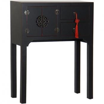 Consola abeto oriental estilo vintage de madera maciza y MDF, 63 x 26 x 83 cm