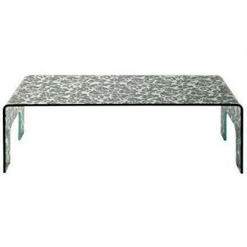 Eurosilla Flowers - Mesa de centro, 35 x 60 x 110 cm, color negro