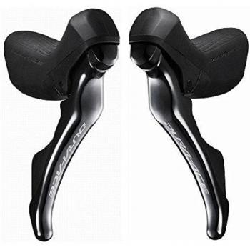 Shimano Dura Ace ST-R9100 - Par de Palancas Mecánicas, 11x2 Velocidades, Color Negro, Unisex