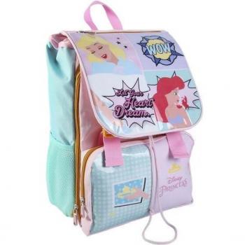 Mochila Escolar Grande Extensible Princess Pink
