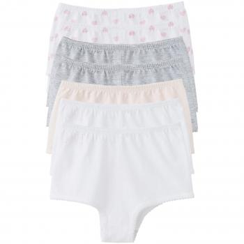 VERTBAUDET Lote de 4 Shorties Blanco+Rosa+Gris Claro 3A