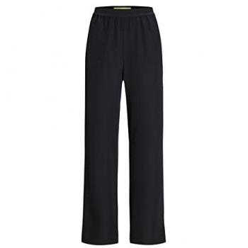 JJXX Women's High-Waisted Black Trousers Poppy Regular Fit