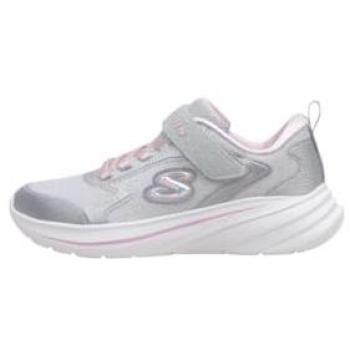 Zapatillas deportivas Skechers Wave 92 para niña, gris claro, talla 31, lavables en máquina
