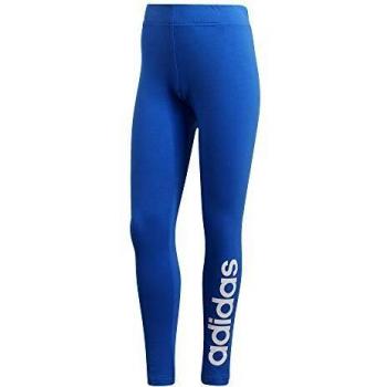 adidas W E Lin Tight Mallas, Mujer, Azul/Blanco, XL