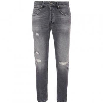 Dondup Gray Cotton Slim-fit Jeans for Women, Size W30, with Distressed Front