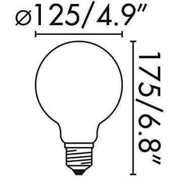Faro Barcelona 17465 - Bombilla G125 mate led e27 6w 2700k 800lm