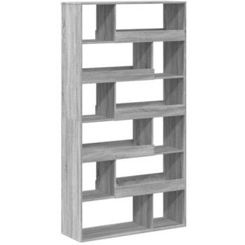 Estantería de madera de ingeniería gris Sonoma 100x33x187,5 cm