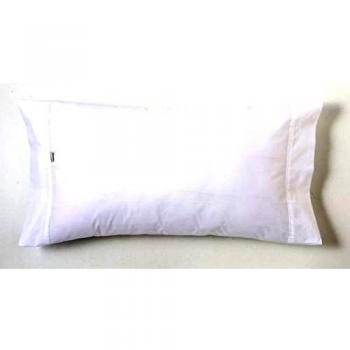 ES-TELA - Funda de almohada COMBI LISO CALA color Blanco - 1 pieza de 45x155 cm - 100% Algodón - 144 Hilos
