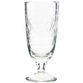 Vaso de cerveza vintage transparente Ø6,5x15cm - juego de 12 piezas