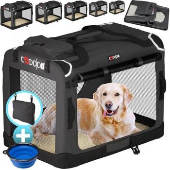 Transportadora Plegable para Mascotas Antracita L 70x52x50cm