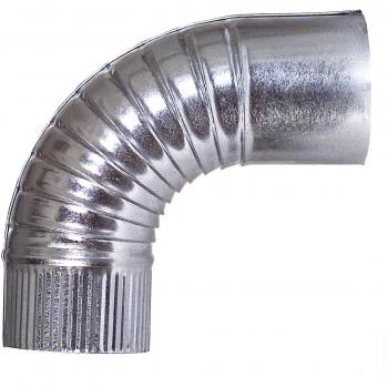 Theca CODO TUBO ESTUFA THECA 90º RIZADO ACERO GALVANIZADO 120 MM 7500305