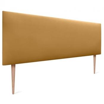 Cabecero de Cama AQUALINE Tapizado en Polipiel Liso Dorado 160x105cm con Patas para Camas de 150/160 cm