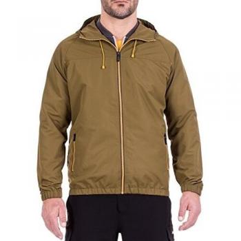 Jeep Anorak para hombre con cremallera y capucha J8s, Hombre, Parca, O101001-E435-M, aguacate y gris oscuro., medium