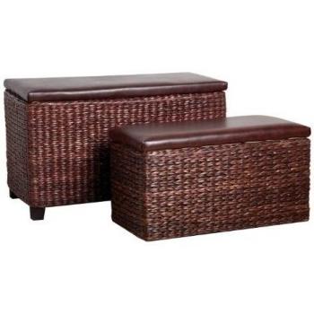 Premier Housewares - Juego de 2 baúles con Tapa Acolchada