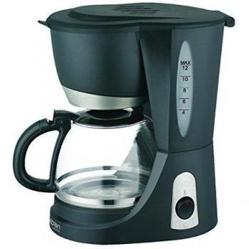 Cafetera de goteo 830W de RaydanHome 26024. Capacidad de 1,25 litros con filtro reutilizable y extraíble, para té o café, antigoteo, control automático de la tempertatura, libre de BPA. Color negro.