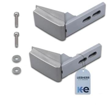 Kit de Bisagras para Nevera Liebherr de Acero Inoxidable con Embellecedores, Tornillos y Arandelas Incluidos