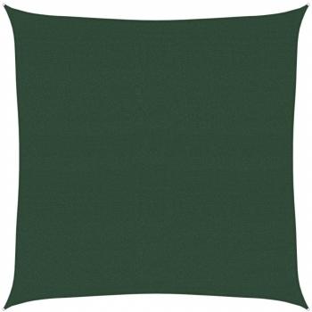 Toldo de vela HDPE verde oscuro 160 g/m² 4x4 m
