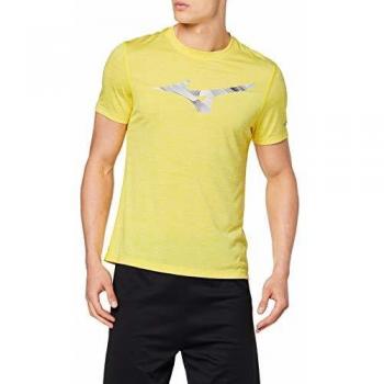 Mizuno Impulse Core RB Camiseta, Hombre, Amarillo Brillante, Small