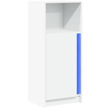 Aparador con luces LED madera ingeniería blanco 42,5x34x100 cm