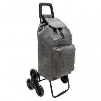 Carro de la Compra Oryx 6 Ruedas Sube Escaleras Gris Jaspeado 54L Bolsa Térmica
