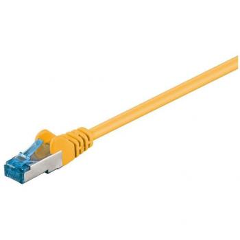 Cable de Red Cat 6A S/FTP 1m 500 MHz Doble Apantallado Amarillo