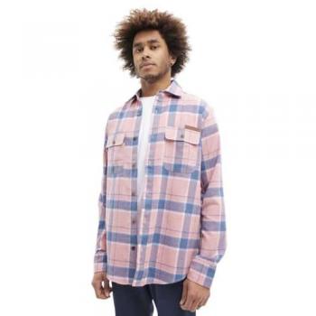 Camisa de Manga Larga para Hombre Hydroponic Flamingo de Cuadros