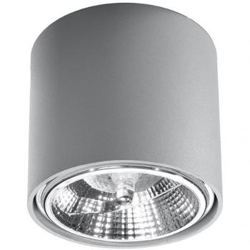Aplique de Techo Tiube Gris GU10 LEDBOX 1 Bombilla Aluminio Iluminación Interior LED 11cm
