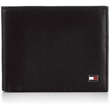 Tommy Hilfiger Eton Mini CC Wallet, Cartera para Hombre, Black 990, 11x9x2 cm