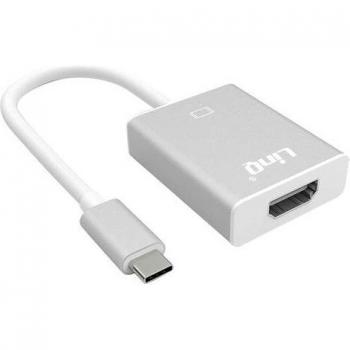 Cable USB-C a HDMI 4K Hembra Adaptador de Vídeo 15 cm Plata LinQ