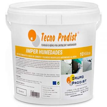 Mortero Impermeabilizante IMPER HUMEDADES 10 Kg - Revestimiento de Paredes, Tratamiento de Humedades para Muros y Sótanos, Fácil Aplicación