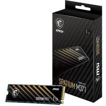 MSI SPATIUM M371 NVMe M.2 SSD 2TB PCI Express 4.0 3D NAND - Read Speed: Up to 3,500 MB/s, Write Speed: Up to 3,000 MB/s