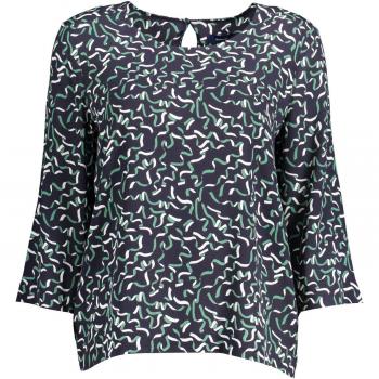 Gant Elegant Blue Viscose Shirt with 3/4 Sleeves - Size S
