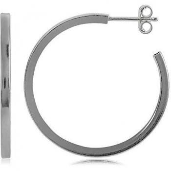 Córdoba Jewels | Pendientes en plata de ley 925 con diseño Aro Plano Silver
