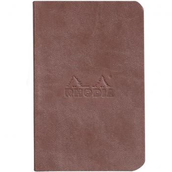 Conjunto de 2 minilibros Rhodia 117203C - Líneas horizontales Marrón chocolate + topo