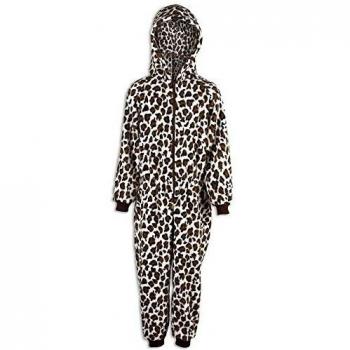 Camille Juegos Infantiles De Animal Print Onesie Pyjama 15-16 Years Brown Snow Leopard