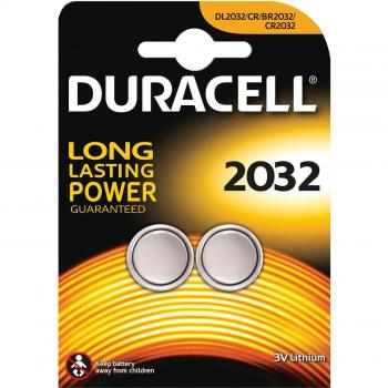 Duracell CR2032 3V Lithium Coin Battery (Pack of 2)
