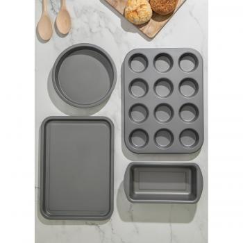 Set de Moldes para Hornear Antiadherentes de Acero al Carbono 4 Piezas