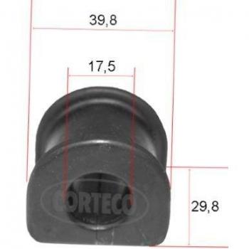 Soporte estabilizador CORTECO 49371775 - Silentblock de barra estabilizadora, fabricado en goma de alta calidad para reducir vibraciones y ruidos, diseñado para garantizar un ajuste perfecto y durabilidad en condiciones exigentes